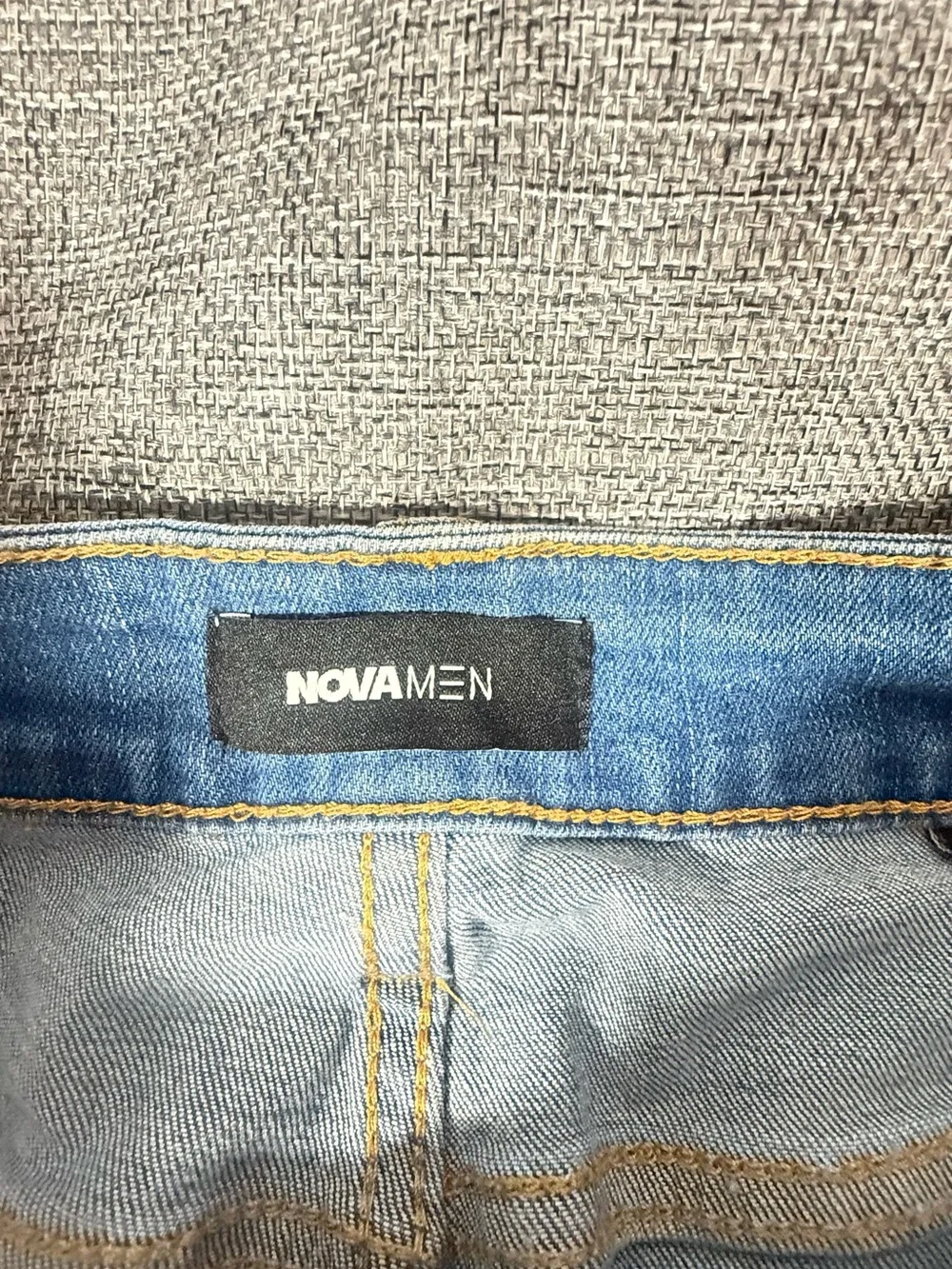 Fashion Nova Light Blue Distressed Men’s Skinny Jeans